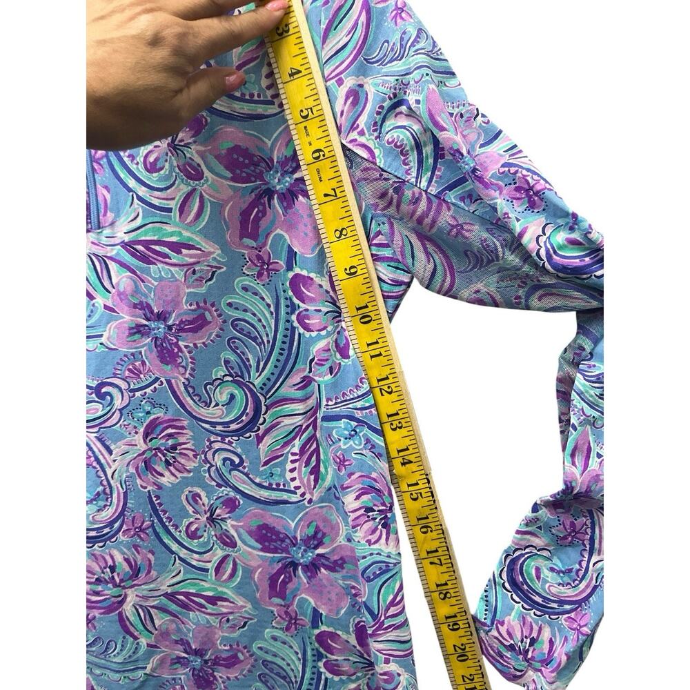 IBKUL Activewear Layering Top Floral Mesh Panels UPF 50+ Quick Dry Performance S - Picture 10 of 11
